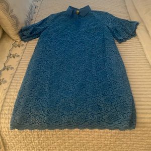 Beautiful Blue Lace Banana Republic dress. Lovely sleeves and pockets!!